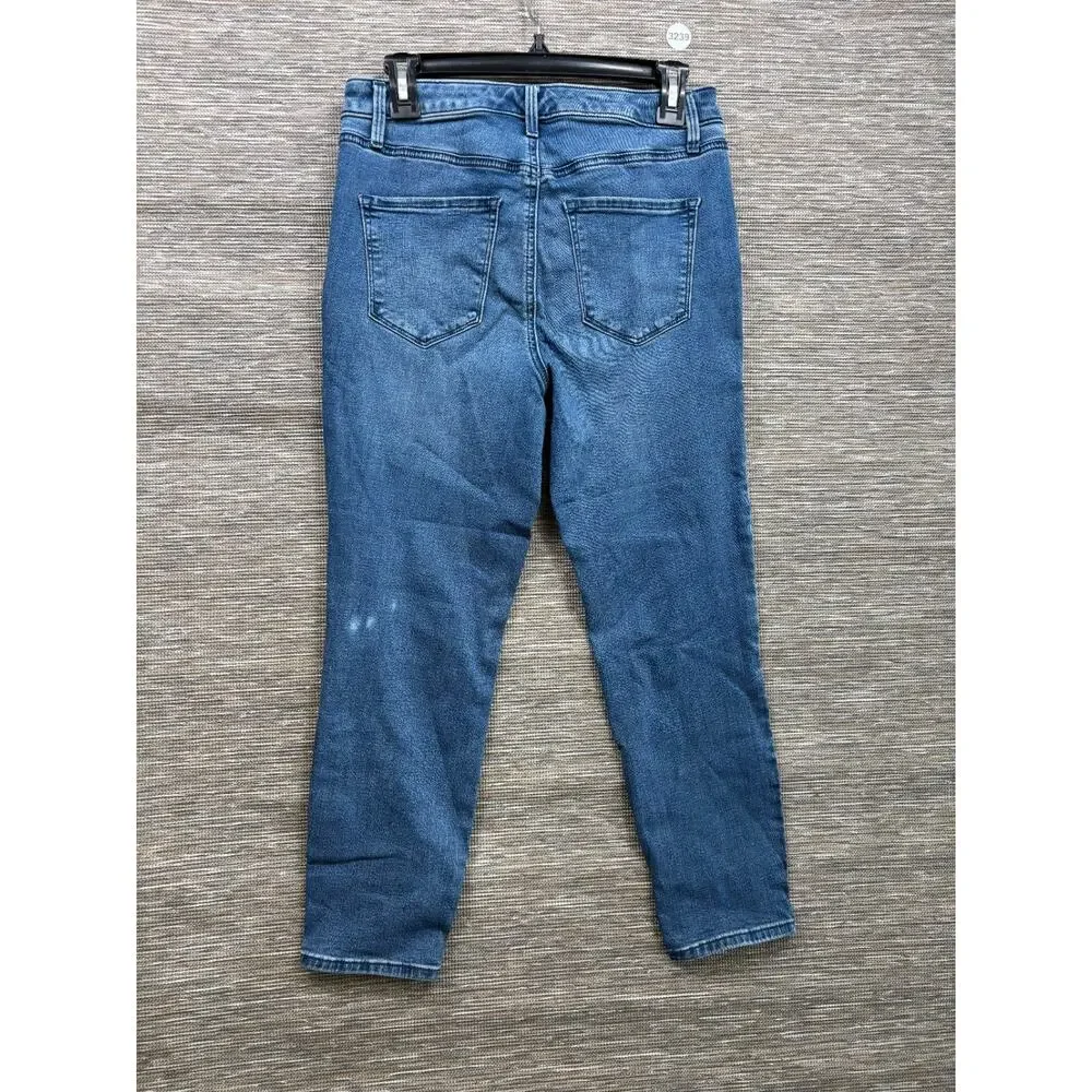 Talbots Jegging Crop Jeans Womens Size 6 Blue Mid Rise Denim Stretch *READ
